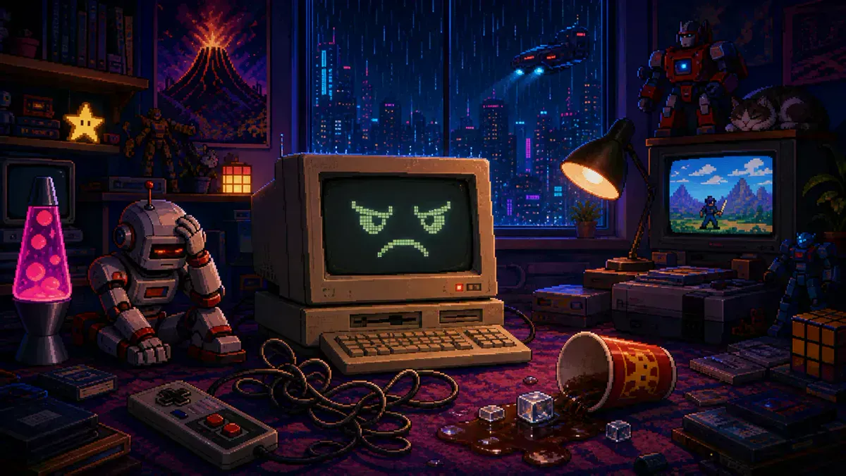 Everything Sucks Day Pixel-art illustration for “Everything Sucks Day”