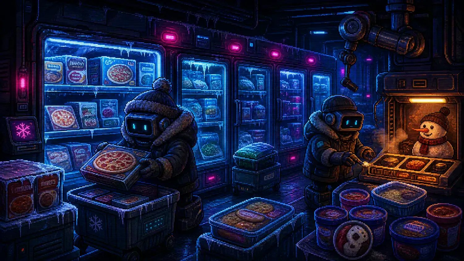 Frozen Food Day Pixel-art illustration for “Frozen Food Day”
